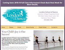 Tablet Screenshot of londonschoolofdance.com